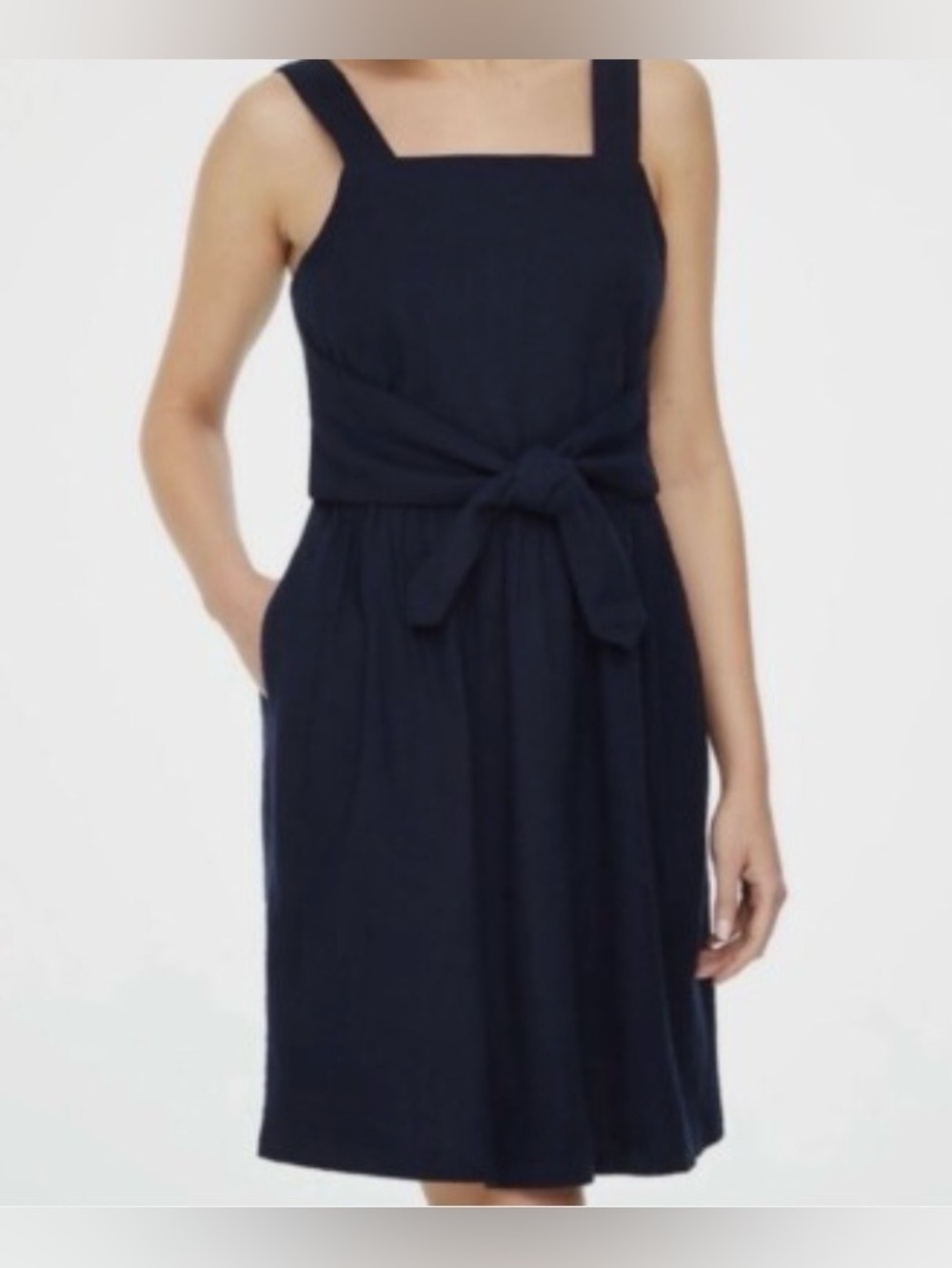 LOFT Dark Navy Square-Neck Mini Dress